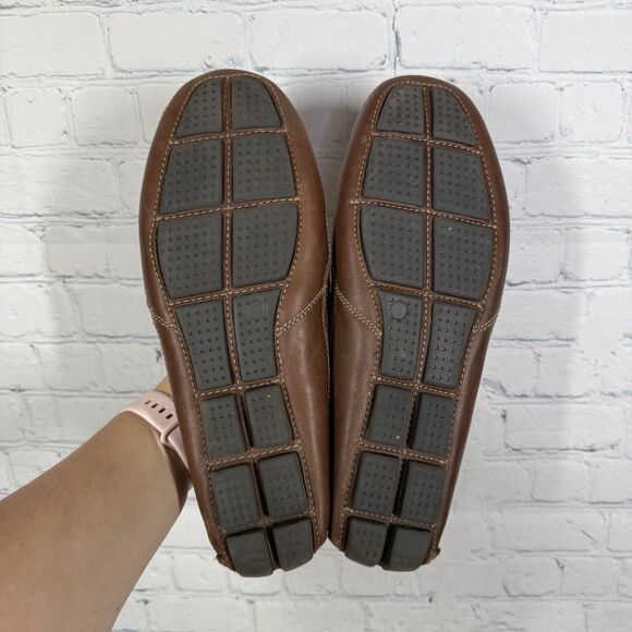 G H Bass Originals Vern Driver Loafer Men Size 8.5 Brown Distressed Leather Shoe main image 5